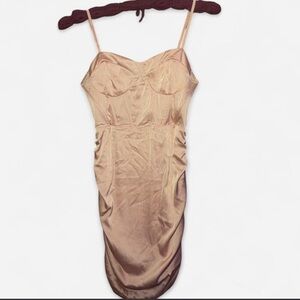 SHEIN Pink Satin Bodycon Mini Dress